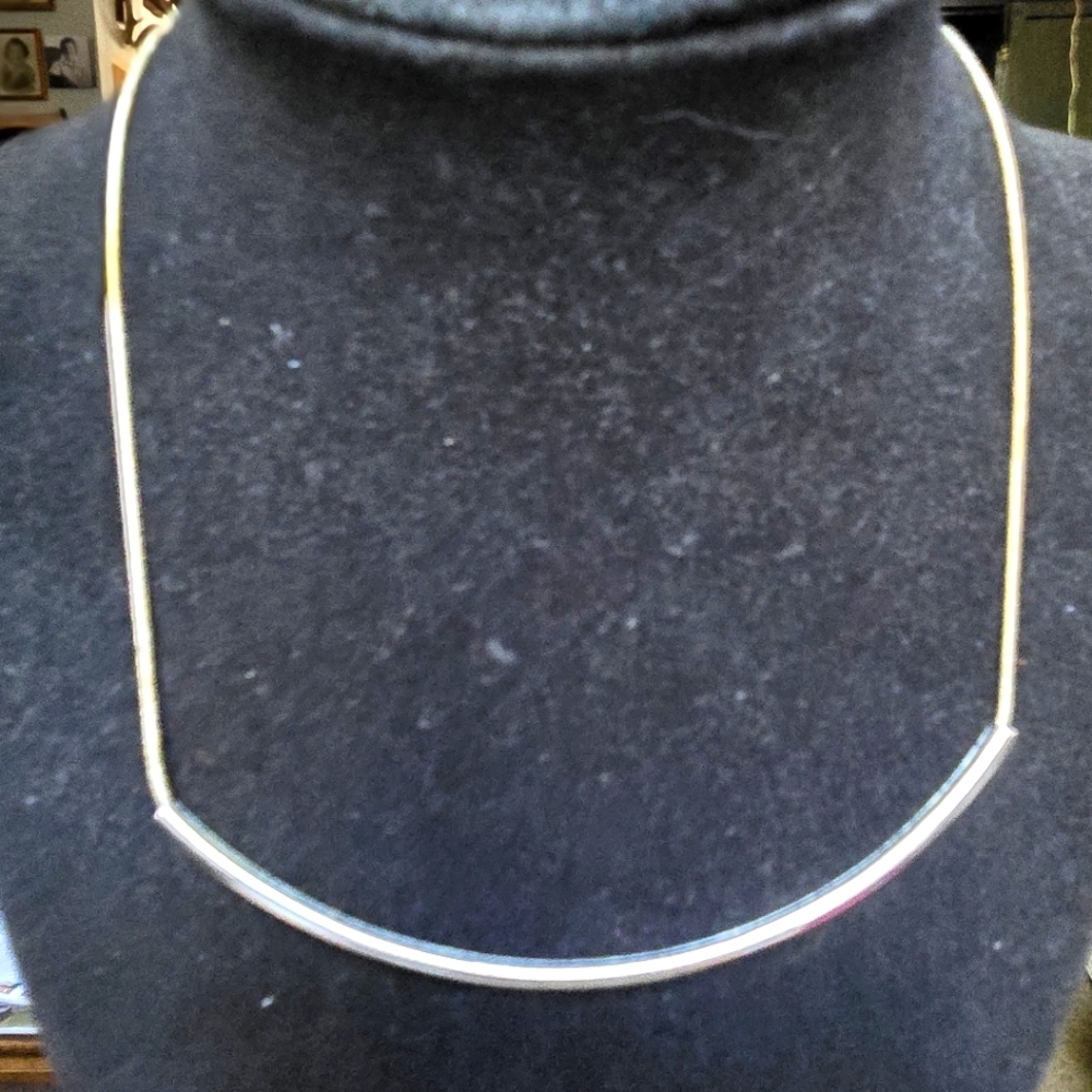 Sterling 925 Bar Snake Necklace